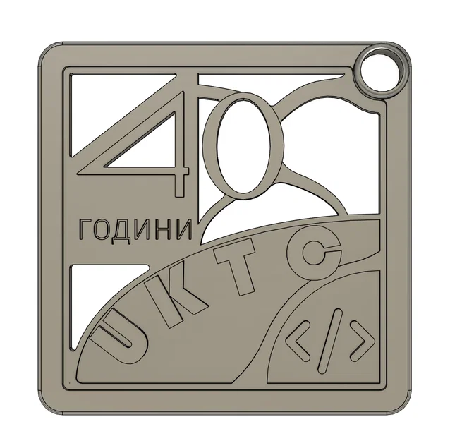 Móc khóa kỷ niệm 40 năm thành lập trường UKTC (Mô hình 3D) - Image 1