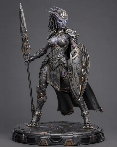 Mô hình nữ chiến binh SciFi Female 003 ấn tượng cho dân in 3D - Image 1