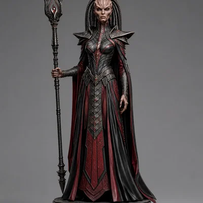 Mô hình 3D nữ chiến binh viễn tưởng SciFi Female 005 tinh xảo