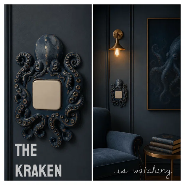 Ốp Công Tắc Trang Trí Hình Con Kraken - Image 1