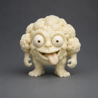 Mô hình nhân vật bông cải xanh vui nhộn (Funny Cauliflower Character) - File in 3D