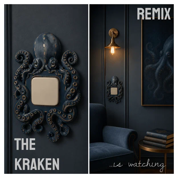 The Kraken - Khung trang trí công tắc đèn - Tương thích Gira System 55 - Image 1