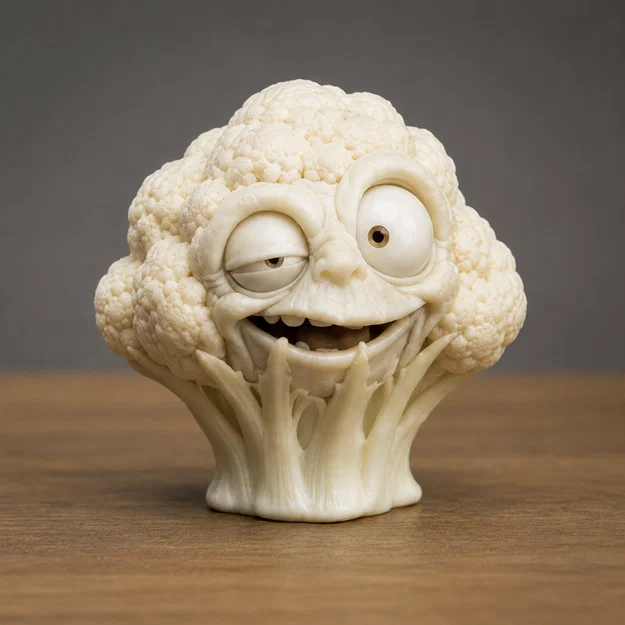 Mô hình bông cải xanh (cauliflower) vui nhộn in 3D trang trí - Image 1