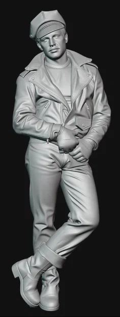 Mô hình 3D Marlon Brando huyền thoại trong phim The Wild One - Image 2