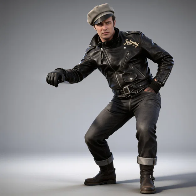 Mô hình 3D Marlon Brando huyền thoại trong phim The Wild One - Image 4