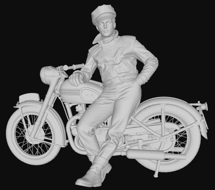 Mô hình 3D nhân vật Marlon Brando trong phim The Wild One - Image 2