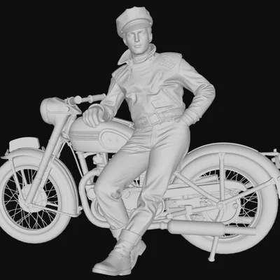Mô hình 3D nhân vật Marlon Brando trong phim The Wild One