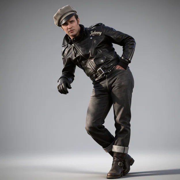Mô hình 3D nhân vật Marlon Brando trong phim The Wild One - Image 4