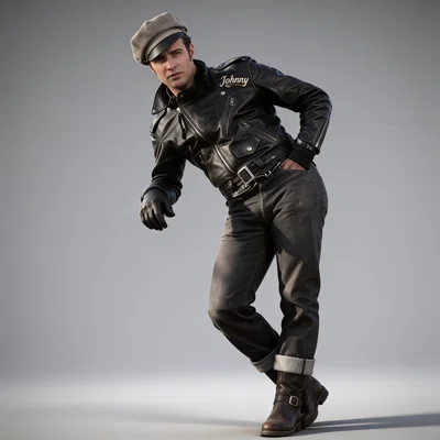 Mô hình 3D nhân vật Marlon Brando trong phim The Wild One
