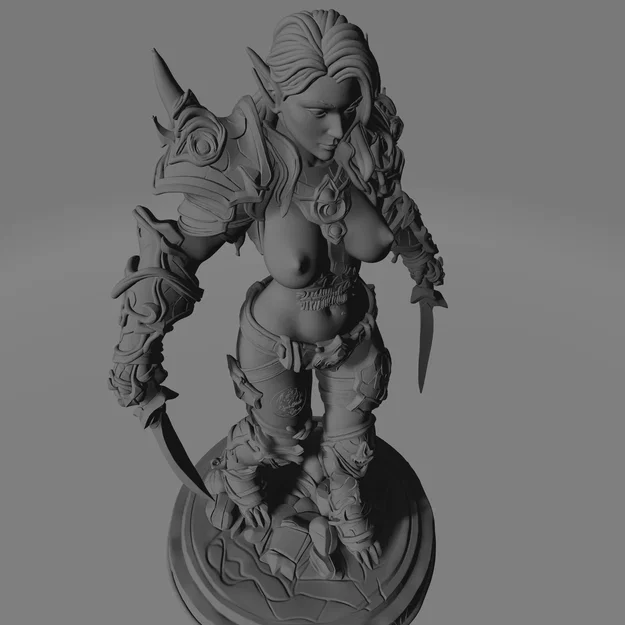 File STL Nữ Chiến Binh Elf | Nữ Chiến Binh Tộc Elf Quyến Rũ | Mô Hình Resin Chi Tiết Cao - Image 2