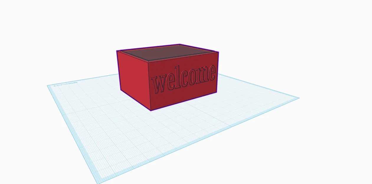 Chậu cây trang trí chữ Welcome in 3D đơn giản hiện đại - Image 1
