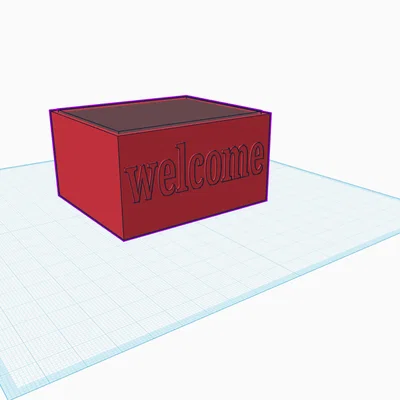 Chậu cây trang trí chữ Welcome in 3D đơn giản hiện đại