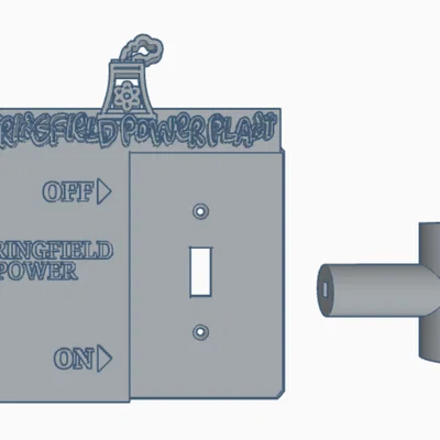 Ốp công tắc đèn chủ đề Nhà máy điện Springfield Simpsons