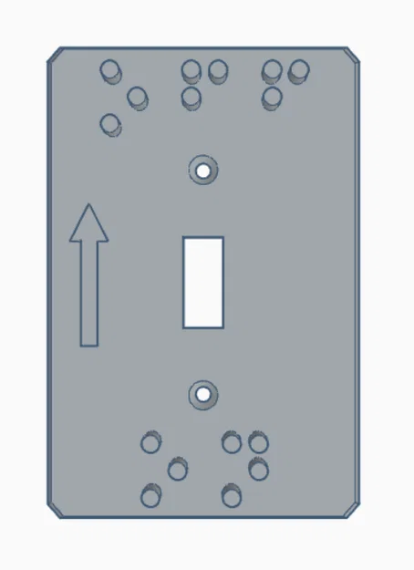 Mặt nạ công tắc đèn Braille hỗ trợ người khiếm thị - Image 1