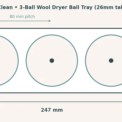 Khay Đựng 3 Bóng Len Sấy Filthy Clean (Dụng Cụ Tổ Chức Phòng Giặt)