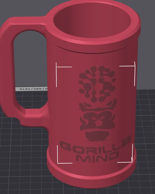Mẫu khay giữ lon 16oz phong cách Gorilla Mind độc đáo cho máy in 3D - Image 1