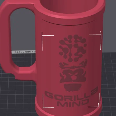 Mẫu khay giữ lon 16oz phong cách Gorilla Mind độc đáo cho máy in 3D