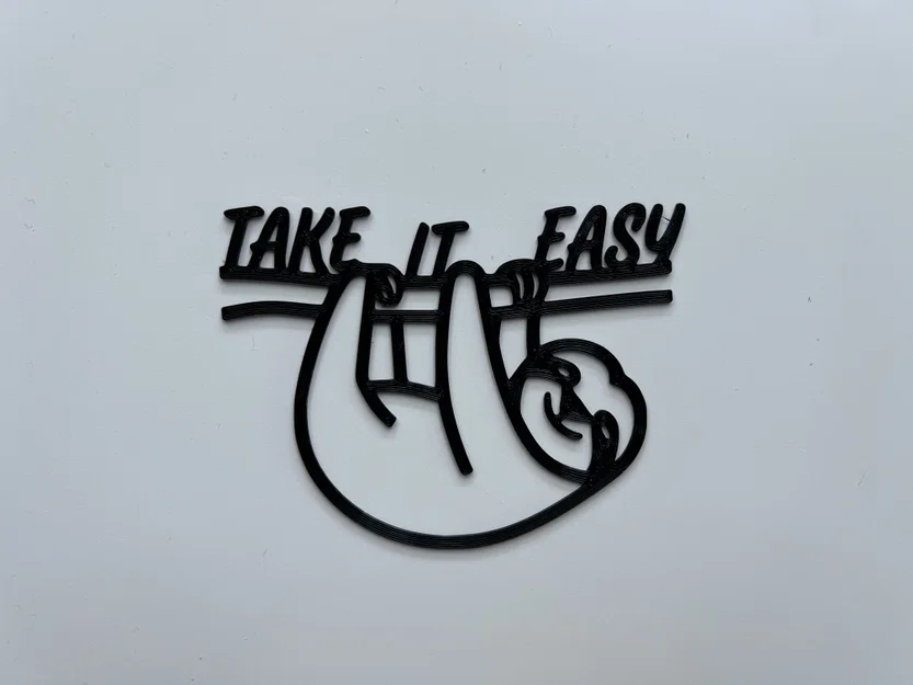 Tranh treo tường chú lười Take It Easy dễ thương - Mô hình in 3D - Image 1