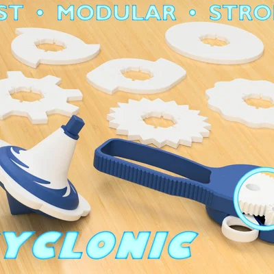 Con quay chiến đấu Cyclonic kèm bộ phóng bánh răng