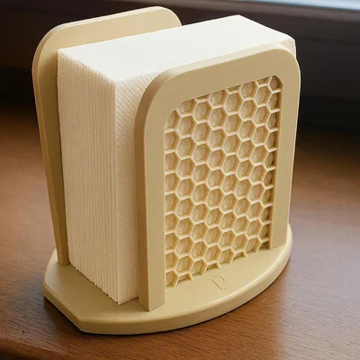 Khay đựng khăn giấy 3D họa tiết tổ ong hiện đại, in không cần support