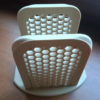 Khay đựng khăn giấy 3D họa tiết tổ ong hiện đại, in không cần support