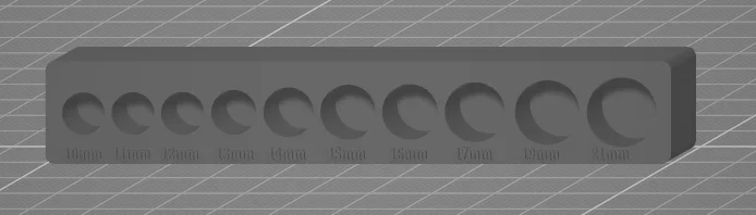 Khay Gridfinity đựng bộ đầu tuýp Pittsburgh Deep Metric 3/8 (1x6 4u) - Image 1