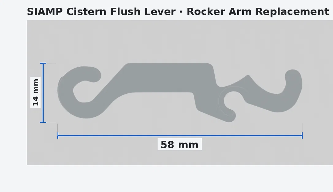 Cần Gạt Nước Bồn Cầu Âm Tường SIAMP - Linh Kiện Thay Thế (Rocker Arm) - Image 1