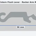 Cần Gạt Nước Bồn Cầu Âm Tường SIAMP - Linh Kiện Thay Thế (Rocker Arm) - Thumbnail 1