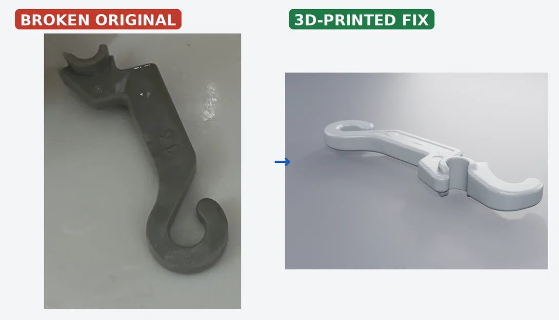 Cần Gạt Nước Bồn Cầu Âm Tường SIAMP - Linh Kiện Thay Thế (Rocker Arm) - Image 2