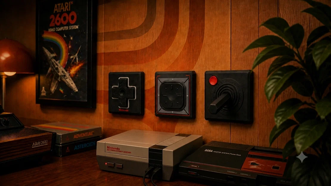 Ốp Công Tắc Đèn Retro - SEGA - NINTENDO - ATARI - Image 1