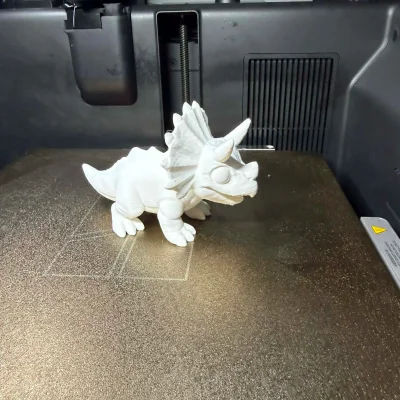 Mô hình khủng long Triceratops Chibi dễ thương – Chất lượng in chi tiết