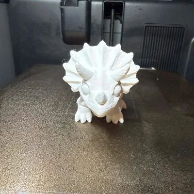 Mô hình khủng long Triceratops Chibi dễ thương – Chất lượng in chi tiết
