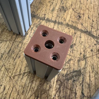 Phụ kiện đế bánh xe và nắp che cho thanh nhôm định hình 40x40