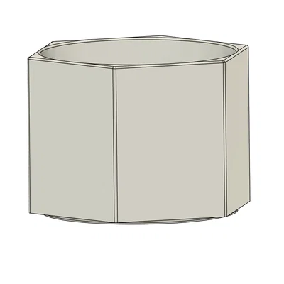 Chậu hoa hình lục giác - Flower pot 004