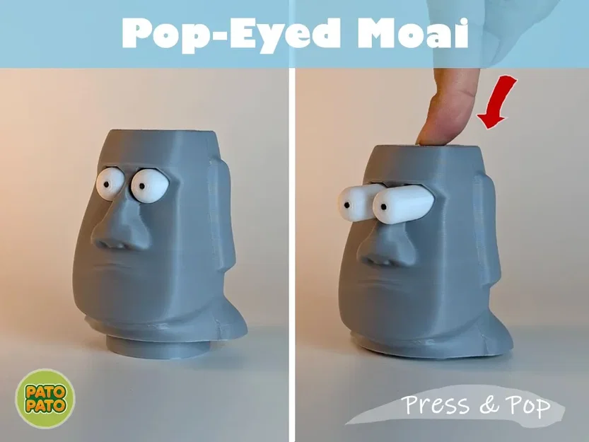 Mô hình Pop-eyed Moai: Đồ chơi in 3D giải trí cực vui nhộn - Image 1
