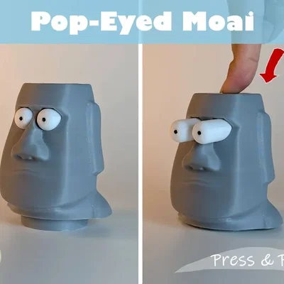 Mô hình Pop-eyed Moai: Đồ chơi in 3D giải trí cực vui nhộn