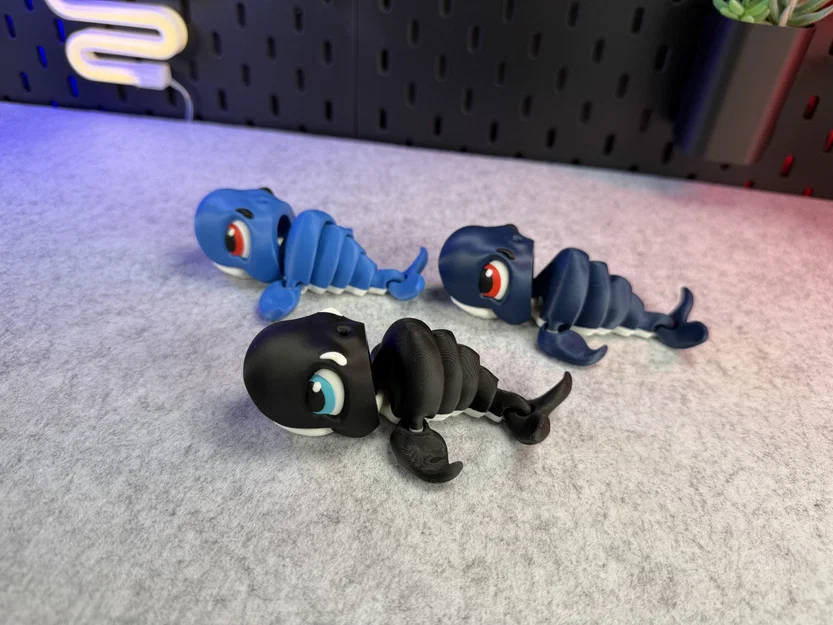 Mô hình Cá voi dễ thương có khớp nối (Articulated Cute Whale) - Image 6