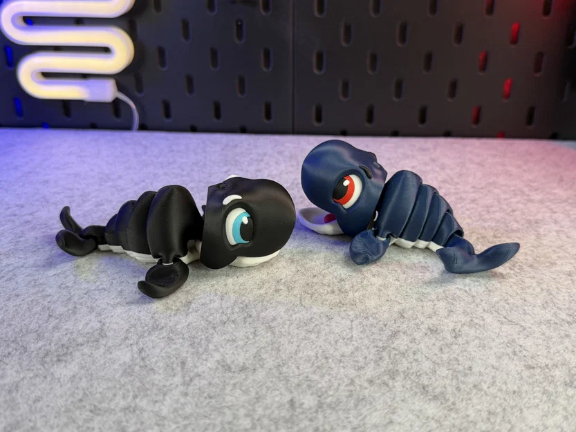 Mô hình Cá voi dễ thương có khớp nối (Articulated Cute Whale) - Image 7
