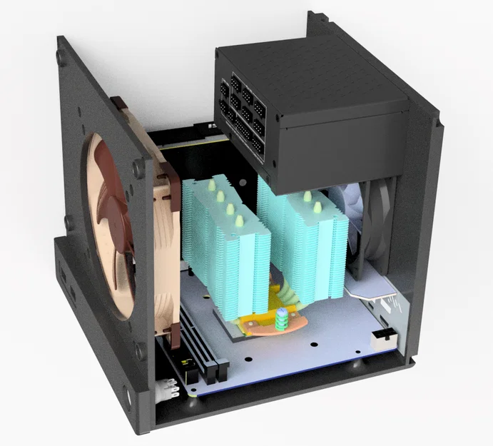 Case máy tính SFF Mini ITX Steam Machine v2 Airflow - Image 6