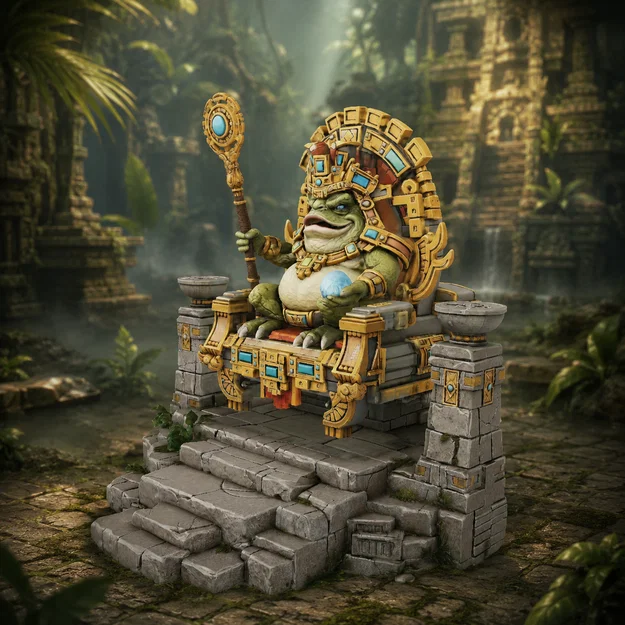 Vhorlath Realms – Reptilian – Sun-Seat Oracle (Mô hình 3D in STL phong cách Dark Fantasy) - Image 2