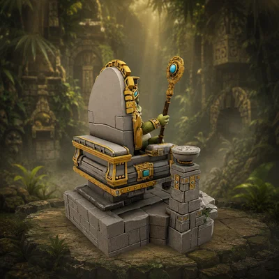 Vhorlath Realms – Reptilian – Sun-Seat Oracle (Mô hình 3D in STL phong cách Dark Fantasy)