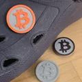 Charm Bitcoin (BTC) gắn dép Clog & Đồng xu xe đẩy siêu thị (Bản 1 mảnh & 2 mảnh vặn vít) - Thumbnail 2