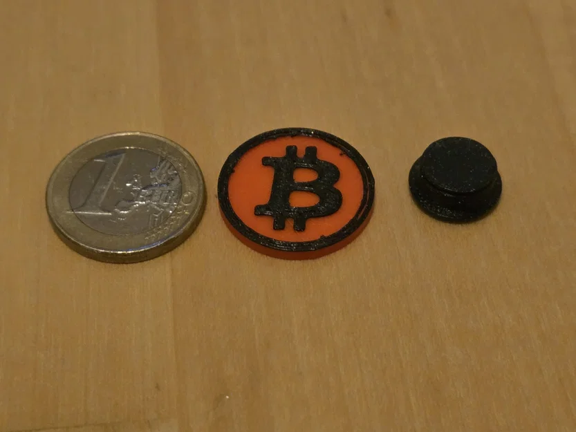 Charm Bitcoin (BTC) gắn dép Clog & Đồng xu xe đẩy siêu thị (Bản 1 mảnh & 2 mảnh vặn vít) - Image 5
