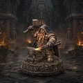 Vhorlath Realms – Dwarf – Ashenforge Rune Master (Mô hình 3D Dark Fantasy STL) - Thumbnail 2