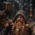 Vhorlath Realms – Dwarf – Ashenforge Rune Master (Mô hình 3D Dark Fantasy STL) - Thumbnail 3