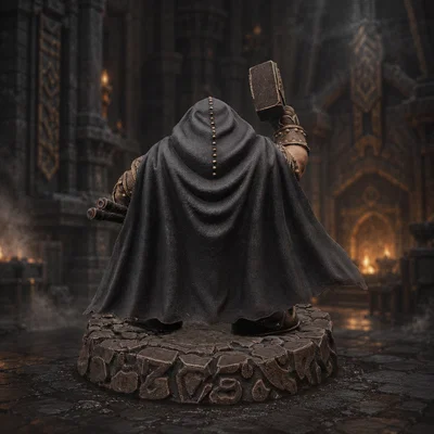 Vhorlath Realms – Dwarf – Ashenforge Rune Master (Mô hình 3D Dark Fantasy STL)