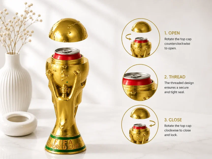 Giá đỡ lon nước mô hình cúp FIFA World Cup 2026 cực chất - Image 1