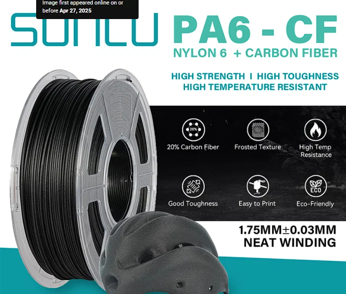 Cấu hình in 3D tối ưu cho nhựa Sunlu PA6-CF trên Centauri Carbon - Image 1