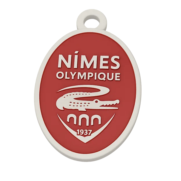 Bộ 8 móc khóa biểu tượng bóng đá Nîmes Olympique (STL) - Image 1