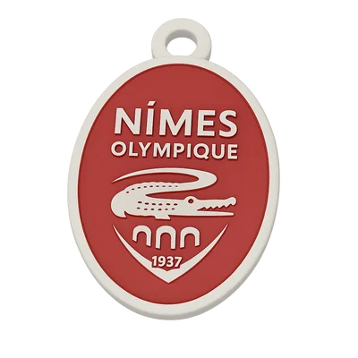 Bộ 8 móc khóa biểu tượng bóng đá Nîmes Olympique (STL)